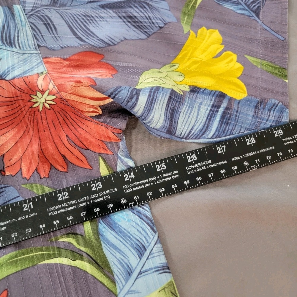 Tommy Bahama Hawaiian Camp Shirt Men's XL Tropical Floral Vibrant Colorful SS - Picture 4 of 6